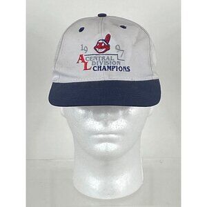 VTG Logo 7 '97 Cleveland Indians AL Central Division Champions Snapback Cap F253
